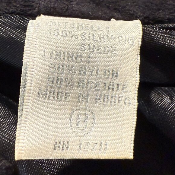 Lord & Taylor Vintage black suede open front jacket/blazer - Picture 7 of 7